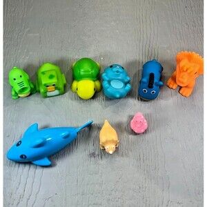 Float Squeeze Wash Animals for Baby 9 Mostly Rubber Swimming Different Toys